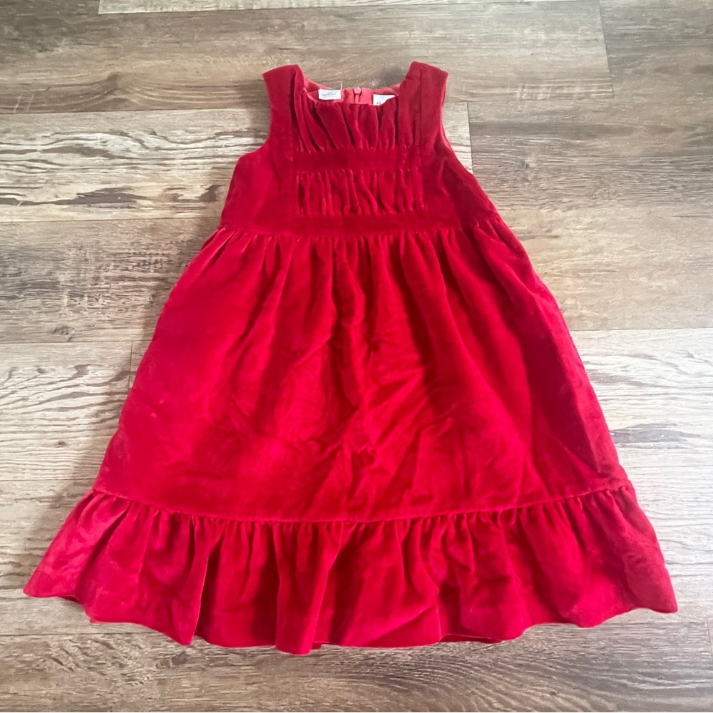 Sarah Louise England velvet red dress 4